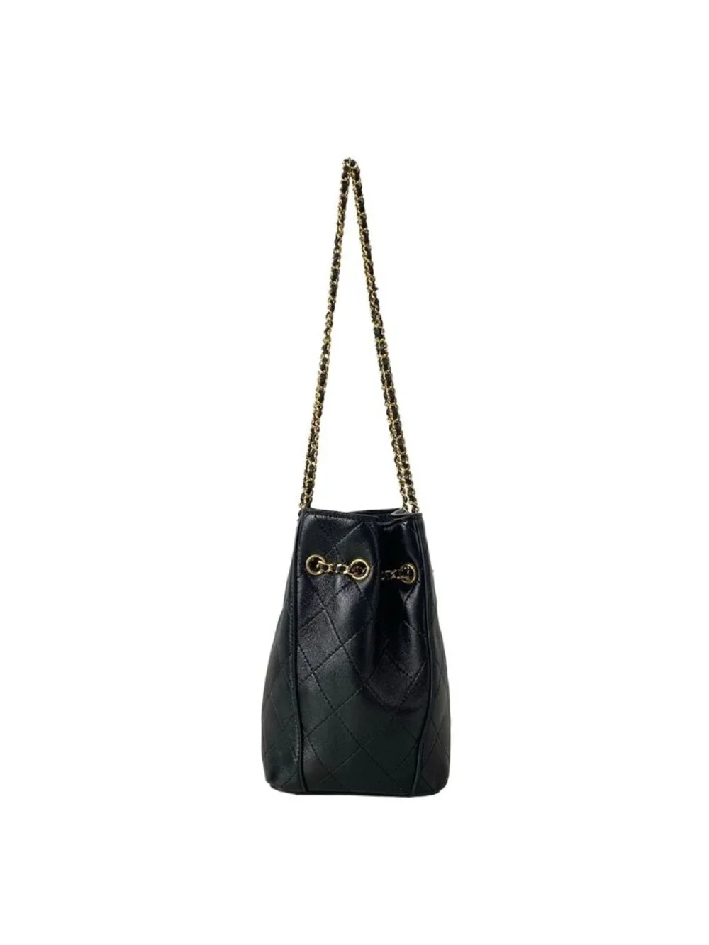 Chanel Shoulder Bag Quilted Black Lambskin